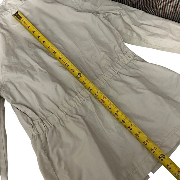 Womens Tommy Hilfiger Windbreaker Tan Beige Jacket Coat Small Lightweight Lined - Picture 8 of 14